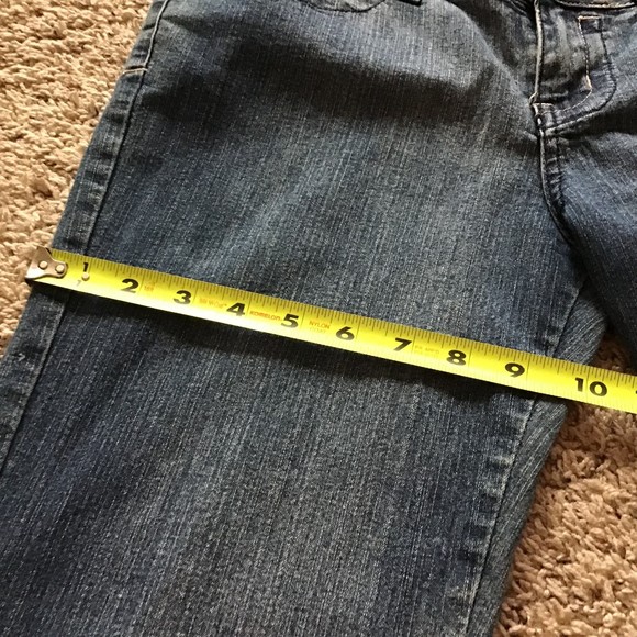 Saza Women's Jeans Size 9 Back Pocket Flaps Denim Minimal Factory Distressing - Picture 6 of 12